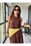 Crochet Bandana Yellow Fan Patterned Hand Knitted - 5