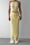 Women's Backless Pleated Two-Piece Set Halter Neck Crop Blouse and Long Skirt Set Evening Dress Stylish Summer Combination - 7