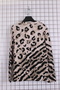 Women's Plus Size Lycra V-Neck Leopard Pattern Long Sleeve Mom T-Shirt Combed Cotton Blouse - 3