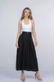 Women's Summer Black Valerie Elegant and Sporty Linen Skirt Stylish Daily Comfortable 6899 - 3