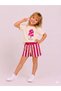 Girl's Ice Cream Printed T-Shirt Shorts Set Summer 2-Piece Set - 2
