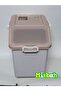 Rice Storage Container,15KG /20KG Household Rice Barrel Large Capacity Cereals Dispenser Storage Box for Pet Food Rice Grains Beans [Beige] - 2