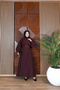 Belted Balloon Sleeve Shirt Collar Dress - 3