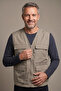 Baba Men's V-Neck Earth Color Multi-Pocket Zippered Hunting Vest - 2