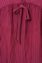 Women's Lace-Up Front Long Sleeve Blouse 1446 - Burgundy - 5