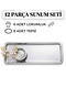 Luxury 12-Piece Baton Presentation Set with Daisy Accessories - 6 Baton Trays and 6 Turkish Delight Bowls with Daisies