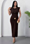 Crew Neck Gathered Side Buckle Dress K-251642