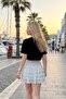 بلوزة نسائية أساسية قصيرة - 7