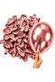 Rose Gold Color Latex Chrome Balloon (15 cm) - 10 Pieces - 2