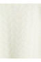 White Crew Neck Patterned Women's Knitwear Sweater - 2