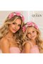 Special Design Pink Artificial Flower Lace Fancy Crown Women's Children's Crown