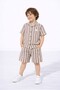 Boys' Striped Shirt and Muslin Shorts Set - 2