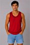 Men's Athlete Crew Neck Sleeveless Summer Tank Top - Red - 2