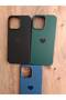 iPhone 14 Pro Max Heart Printed Velvet Inside Silicone Phone Case (3 Pieces) - 4