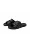 Cooka Shoes Men's Black Genuine Leather Slippers – 100% Leather Inside and Out, Daily Comfortable, Stylish Design - 7