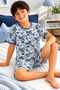 Boys' Cotton Shorts Pajama Set 3-12 Years - 2