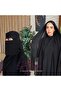 2 نقابات قصير خط طويل ربط+2 طرح مبطنة ربع قطن