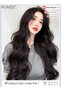 V-Shaped Layered Curly Hair Extension One Piece Wig with 4 Clips Heat Resistant Synthetic Hairpiece for Women Girls (55cm,Brown Black) - 7