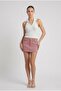 Women's Polo Neck Backless Crop Blouse - 3