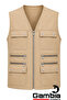 Men's multi-pocket summer vest multi-pocket zippered dad