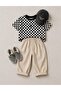 Boy's Checkered T-Shirt + Balloon Jeans Set - 2