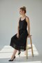 Women's Black Dress with Rope Detail and Flared Circle Skirt 51017 - 2