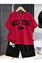 Summer Children's T-Shirt Shorts Unisex (Black Ni̇ceclothes N.C.E Print)