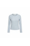 Collective Light Blue Ribbed Long Sleeve Top
