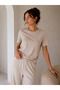 Women's Crew Neck Lycra Modal T-Shirt - 6