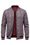 Double-Sided Men's Seasonal Coat, Plain Simple Design, Burgundy - 4