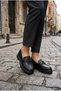 Ventes 35842 Black Leather Buckle Detailed Comfortable Loafer Women's Shoes - 2