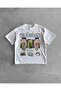 Subtance Printed Unisex Oversize T-Shirt