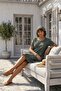 Khaki Pool Collar Short Sleeve Pocketed Lined Embroidered Washable Casual Cotton Woven Dress 105 52 - 4