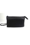 Men's Genuine Leather Black Multi-Compartment Zippered Handbag and Portfolio Bag