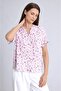Regular Fit Crew Neck Floral Short Sleeve Purple Shirt I6173Az26Hs - 2