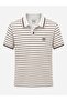 Gewer Slim Fit Men's Polo Collar Short Sleeve Striped T-Shirt 7702