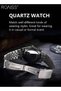 Couple Quartz Watch Set Stainless Steel Strap Round Dial with Rhinestone Decoration Luxurious Luminous Waterproof Calendar Analog Wristwatch Gift for Men and Women Black Silver - 5