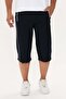 Men's Cotton Striped Detailed Capri Navy Blue-6077 - 3