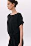 Blouse with Stone Detail on the Front and Tie at the Hem - 3