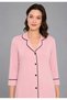Aylam Lingerie Shirt Collar Front Buttoned Maternity and Postpartum Nightgown - 7