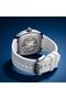 Apex X TR6603 Automatic Skeleton Watch White Silicone Strap Blue Silver Tonneau Dial 5ATM Water Resistant - 3