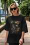 For the Sake of Cat Love 120 Pre-Cat-Printed Black Oversize T-Shirt 100% Cotton Unisex Cat Lover Premium Design - 5