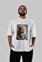 For the Love of Cats 52 Front Cat Printed White Oversize T-Shirt 100% Cotton Unisex Cat Lover Premium Design - 6