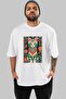 For the Sake of Cats 18 Front Cat Printed White Oversize T-Shirt 100% Cotton Unisex Cat Lover Premium Design - 2