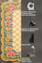Sdt Traditional Floral Patterned Modern Woven Base Decorative Carpet Sdt800 - 5