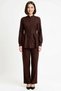 Women's Plus Size Linen-Look Shirt Pants Set Long Sleeve Standard Cut Comfortable Casual Modern - 4