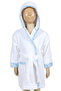 Blue Hedgehog Children's Hooded Cotton Curly Bathrobe - 3