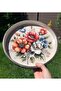Floral Patterned Hand Painted Wooden Tea-Coffee Tray, Presentation Tray 33X33Cm - 2