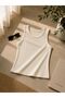 Women's Cotton Terry Look Halter Neck Basic T-Shirt - 2
