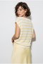 Women's Ecru Yellow Boat Neck Bat Sleeve Mercerized Cotton Knitwear Blouse Tk261058 60286223 - 5